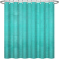 ggaimwf 72x84 Inch Solid Color Shower Curtain for Bathroom Waffle Bath Water Resistant Fabric Curtains Dark Cyan Modern Thick Shower Stall Curtain with Metal Hooks