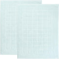 Superior 100% Cotton Bathmat Set, Bath Mats, Bathroom Decor, Shower, Bathtub Essentials, Home Accessories, Small Washable Rug, No Backing, Heavyweight, Nora Collection, Set of 2, 22" x 35", Seafoam