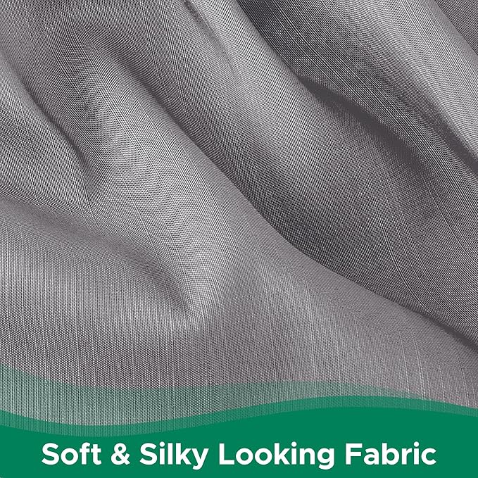 Biscaynebay Wrap Around Bed Skirts for King & Cal King Beds 19" Long Drop, Silver Grey Adjustable Elastic Dust Ruffles Easy Fit Wrinkle & Fade Resistant Silky Luxurious Fabric Solid Machine Washable