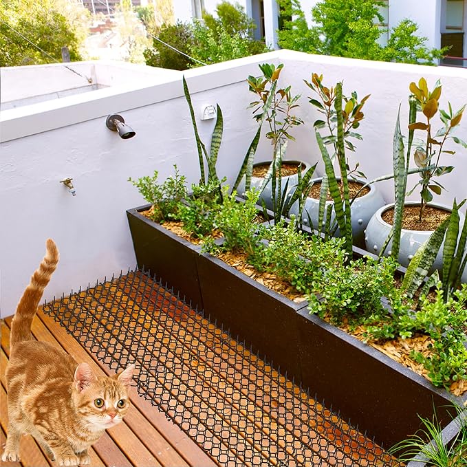 OCEANPAX 16 X 13 Inch Scat Mat for Cats, 16 Pack Cat Scat Mat - Indoor/Outdoor Pet Solution for Plants, Furniture