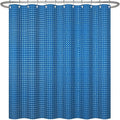 ggaimwf 48x72 Inch Solid Color Shower Curtain for Bathroom Waffle Bath Water Resistant Fabric Curtains Royal Blue Modern Thick Shower Stall Curtain with Metal Hooks