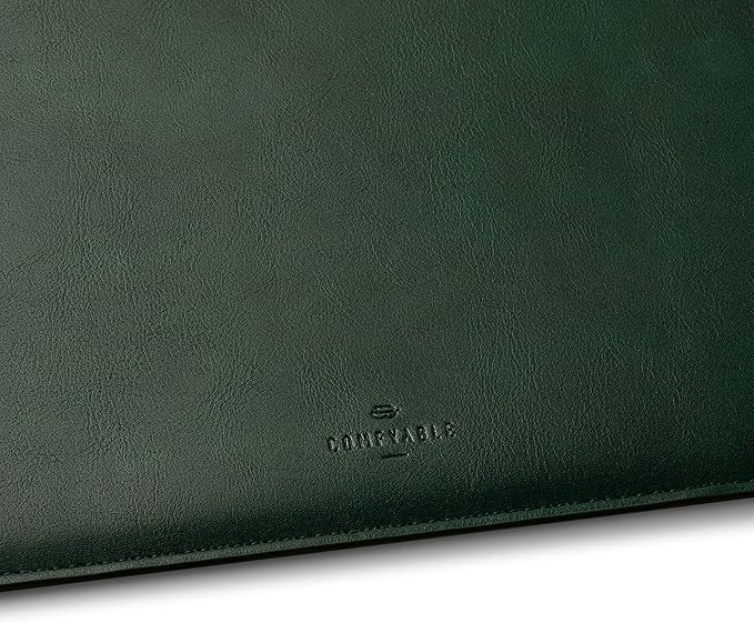 Comfyable Laptop Sleeve 14 Inch Precisely Compatible with MacBook Pro M5 M4 M3 M2 M1 Pro/Max 2025, Faux Leather Cover Case 14 in, Green