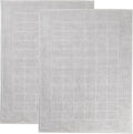 Superior 100% Cotton Bathmat Set, Bath Mats, Bathroom Decor, Shower, Bathtub Essentials, Home Accessories, Small Washable Rug, No Backing, Heavyweight, Nora Collection, Set of 2, 22" x 35", Silver