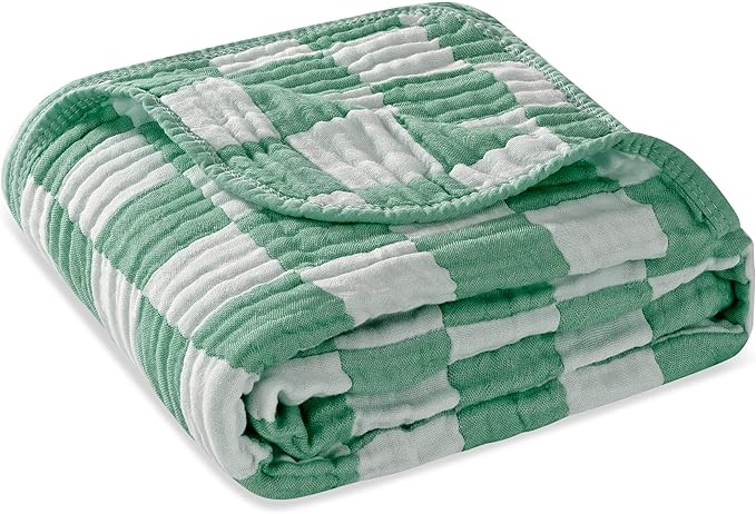 HardNok Ultra Soft Muslin Baby Blanket, A Versatile Swaddle and Bed Blanket for Babies, Toddlers, Boys, and Girls (1 Pack).