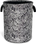Snake Skin Print Pattern Laundry Basket Oxford Cloth Animal Laundry Hamper With Handle Foldable Portable Clothes Storage Basket 18.9 X 16.5 In Storage Bag For Laundry Room/Bathroom/Bedroom/Dormitories