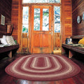 Homespice Autumn Maple Braided Oval Rugs 4x6' - Jute Braided Area Rug for Bedroom for Primitive Decor