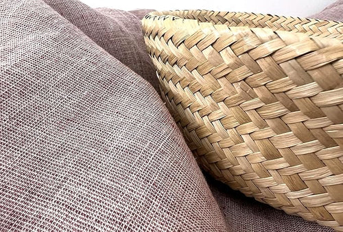 100% Linen Fabric – Yarn Dyed Chambray, Pre-Washed, Lightweight Crisp & Cool Handfeel, 52–54" Wide – The Linen Lab (Brick Chambray 6912, 3y)