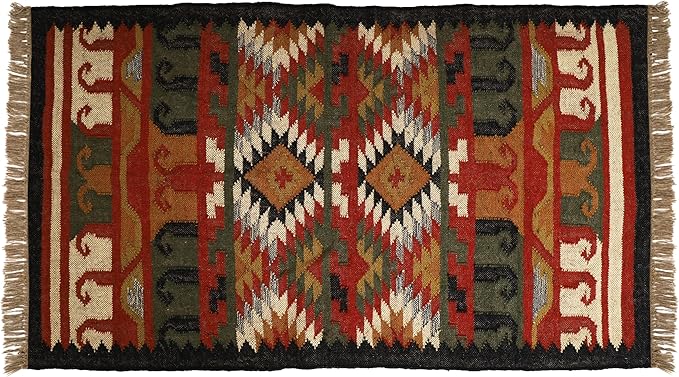 Klim Wool Jute Rug – Handwoven Elegance and Durability (Design 19)