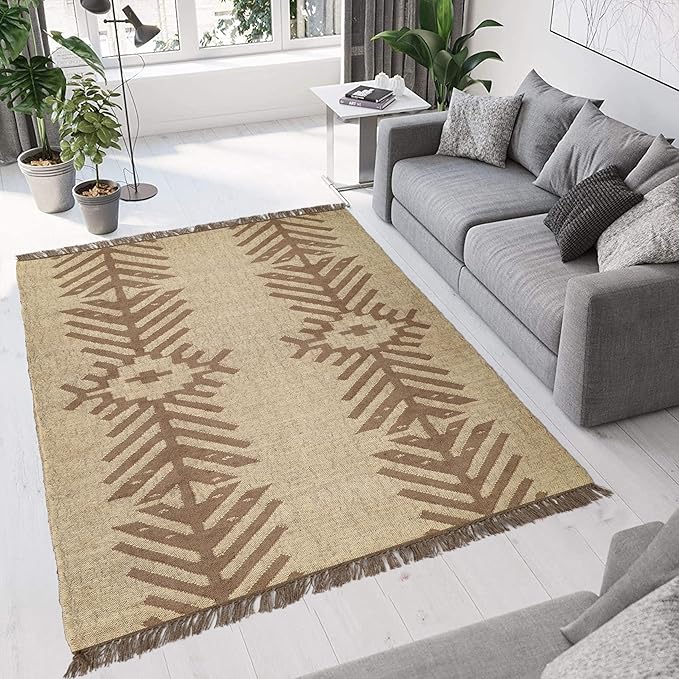 Klim Wool Jute Rug – Handwoven Elegance and Durability (Design 12)