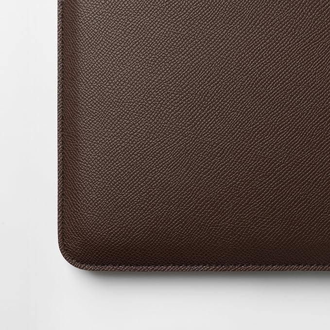 Comfyable Laptop Sleeve 13 Inch Precisely Compatible with MacBook Air M4 2025-2018 & MacBook Pro M2 2022 M1 2020-2016, Faux Leather Cover Case, Coffee