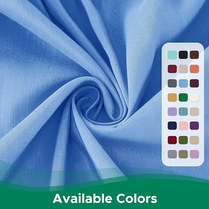 Biscaynebay Wrap Around Bed Skirts for Full & Full XL Beds 15" Drop, Denim Blue Elastic Dust Ruffles with Adjustable Belts Silky Luxrious Fabric Machine Washable