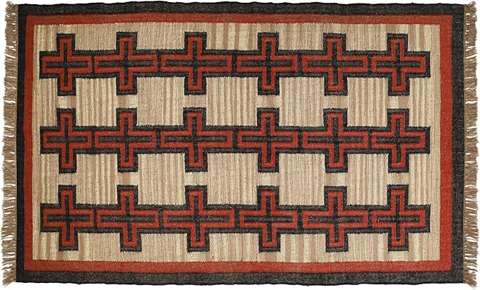 Klim Wool Jute Rug – Handwoven Elegance and Durability (Design 21)
