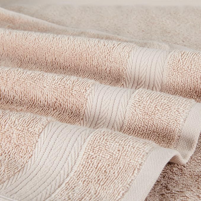 Amazon Basics Fade-Resistant 100% Cotton Washcloth, 12 Pack, 12"x12", Blush Pink
