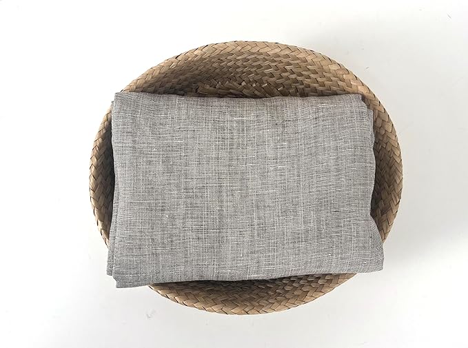 100% Linen Fabric – Yarn Dyed Chambray, Pre-Washed, Lightweight Crisp & Cool Handfeel, 52–54" Wide – The Linen Lab (Oatmeal Brown 7068, 1y)