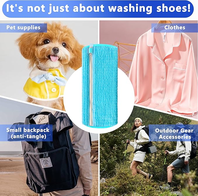 Xinambyh 2Pcs Reusable Shoe Washing Machine Bag for Washer and Dryer:Free Up Hands, Prevent Deformation,shoe bag with Zipper Protection Design, Use for all Shoes,Sports Shoes