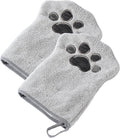 Muddi Mitt Microfiber Reusable Pet Wipes Grooming Towel Glove | Machine-Washable, Soft, Double-Sided Bath Mitt Replaces Wipes | Dirt Odor Removal | Gentle Paw Coat Cleaner | Dogs & Cats (A Pair)