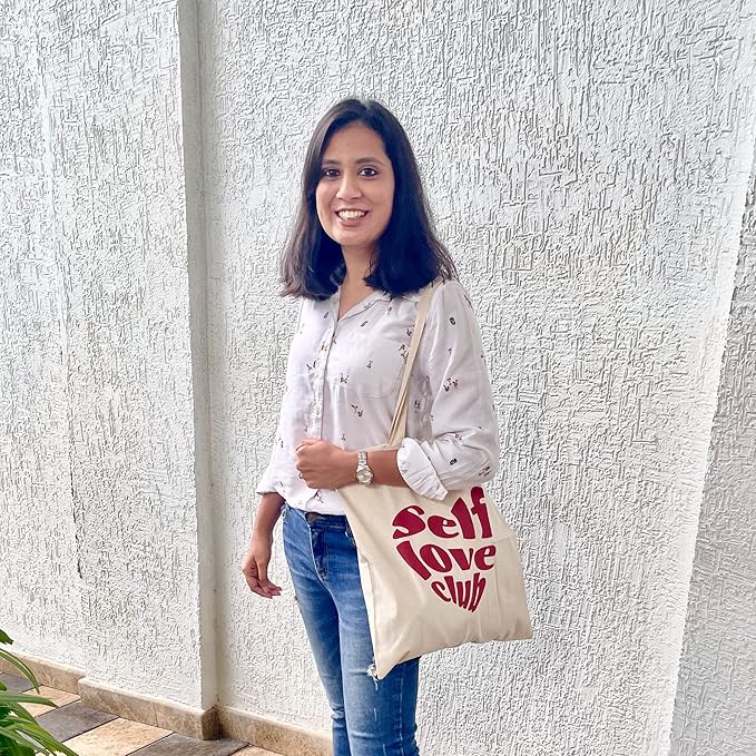 Eco Right Tote Bag for Women, Reusable Grocery Bag, Canvas Tote Bag for Shopping, Cotton Bag for Daily Use, Gifts for Women