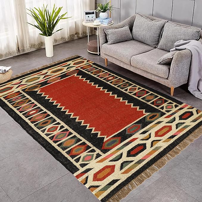 Klim Wool Jute Rug – Handwoven Elegance and Durability (Design 20)