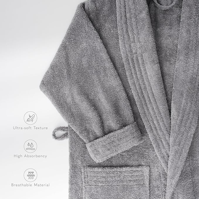 American Soft Linen Women’s 100% Cotton Terry Bathrobe – Soft, Absorbent, Quick Dry Turkish Robes for Women Quality Housecoat