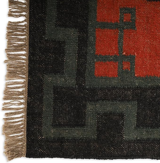 Klim Wool Jute Rug – Handwoven Elegance and Durability (Design 22)