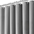 Inhousolu Fabric Shower Curtain Waffle Weave, 230 GSM Heavy Duty, Weighted Hem, 8 Metal Hooks, Water Repellent, Machine Washable, Hotel Spa Luxury Bath Curtain Set, 36 x 72 Inch, Grey