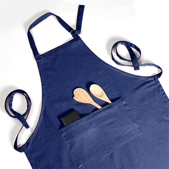 Native Fab Kitchen Apron 2 Pack - 100% Cotton Adjustable, Durable Apron with Pockets, Perfect for Cooking, Baking, Grilling
