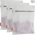Polecasa 3Pcs 12 x 16 Inches Extra Durable 125g Diamond Mesh Laundry Bags with Sturdy Zipper for Delicates, Laundry Room Essentials for College, Dorm (3 Medium)