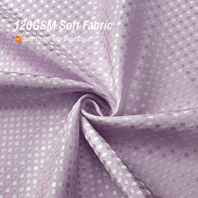 Gibelle Lavender Shower Curtain, Waffle Weave Textured Fabric Shower Curtain for Bathroom - Soft Cloth & Hotel Spa Luxury, Water Repellent, Machine Washable, 72X72, Lavender