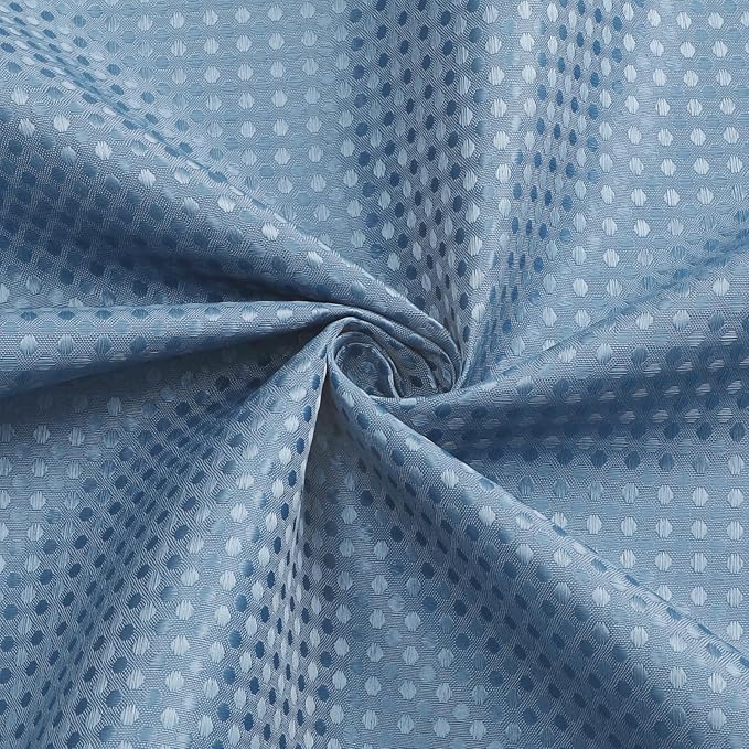 Craidlela 3 in 1 Shower Curtain Set, Moonlight Blue Waffle Shower Curtain and PEVA Liner Set with 12 Stainless Steel Shower Curtain Hooks, Fabric Cloth Shower Curtains for Bathroom, 72 W x 72 H