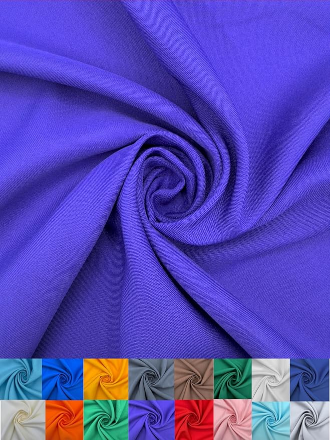 EOVEA - Polyester Poplin Fabric by The Yard – 100% Polyester, 60” Wide Durable Versatile Material for Apparel, Home Décor, Crafts, Tablecloths, Curtains, Drapes, Sewing & DIY Projects (Purple,50 Yard)