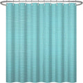 ggaimwf 72x72 Inch Solid Color Shower Curtain for Bathroom Waffle Bath Water Resistant Fabric Curtains Tiff-Any Blue Modern Thick Shower Stall Curtain with Metal Hooks