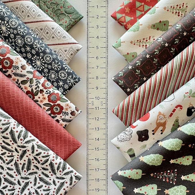 Cozy Patchwork Cotton Fabric Bundle – 60 Pre-Cut Squares (8×8 inch), 100% Cotton 140 GSM, Made in Turkey