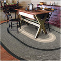 Homespice Manchester Braided Oval Rugs 4x6' - Small Braided Area Rugs for Country Decor, Durable No Shed Jute for Low Maintenance