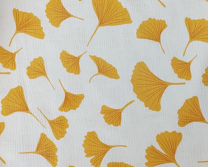 Linen Rayon Blend Fabric by The Linen Lab – Lightweight, Soft, Pre-Washed Material for Sewing, Clothing, Crafts & DIY (3 Yard pre Cut, Yellow Ginkgo with Subtle Wrinkle Effect)