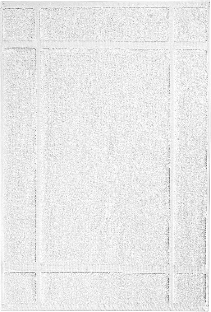 Ample Decor Cotton Bath Mats 24 X 17 Inches, 1350 GSM Oeko Tex Certified Solid Construction Thick & Plush, for Bathroom Floor, Shower – Christmas White
