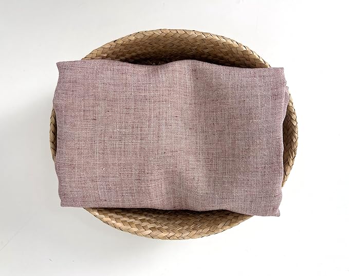 100% Linen Fabric – Yarn Dyed Chambray, Pre-Washed, Lightweight Crisp & Cool Handfeel, 52–54" Wide – The Linen Lab (Brick Chambray 6912, 1y)