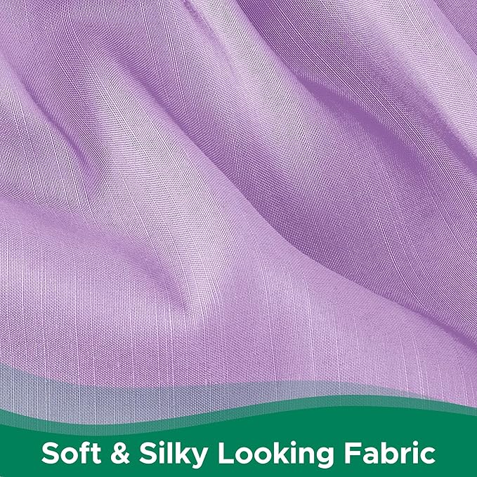 Biscaynebay Wrap Around Bed Skirts with Adjustable Belts for Full & Full XL Beds 15" Drop, Violet Elastic Dust Ruffles Silky Luxrious Fabric Machine Washable