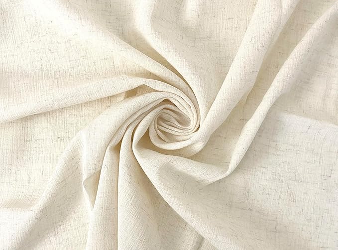 Linen Rayon Blend Fabric by The Linen Lab – Lightweight, Soft, Pre-Washed Material for Sewing, Clothing, Crafts & DIY (1 Yard pre Cut, Oatmeal with Natural Wrinkle Effect)
