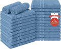 RIVERSIDE Pack of 24 Salon Towels Set (Not Bleach Proof), 16 x 26 Inches, 100% Ring Spun Cotton, Highly Absorbent & Quick Dry Hand Towels for Salon, Barber, Gym, Spa, Bathroom & Home, Electric Blue