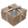Mellow Buff 100% Cotton Terry Dish Cloth & Dish Towel, 6 Pack, Super Soft and Absorbent Kitchen Towels, Perfect for Kitchen Cleaning and Dish Washing (TAN 6 Pack)