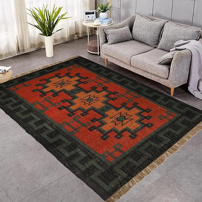 Klim Wool Jute Rug – Handwoven Elegance and Durability (Design 22)