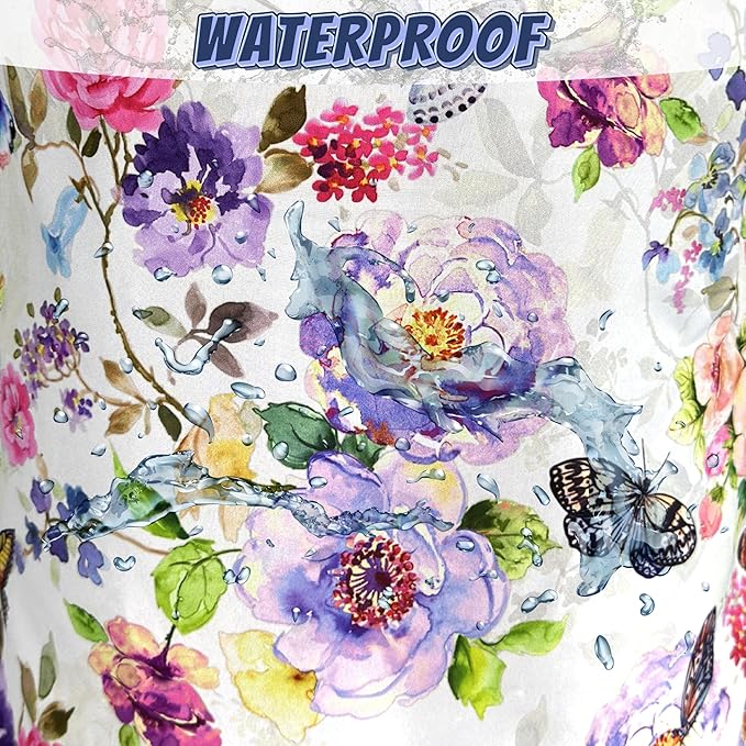Beautiful Butterfly Floral Laundry Hamper Foldable Oxford Cloth Colorful Flowers Laundry Basket With Handle Portable Clothes Storage Basket Laundry Bag 18.9"x16.5" For Laundry Room/Bedroom/Bathrooms