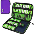 Miavers Electronics Organizer, Portable Cable Organizer Bags, Travel Electronic Accessories Storage Case for Cables, Cords, Charger, Phone (Purple)