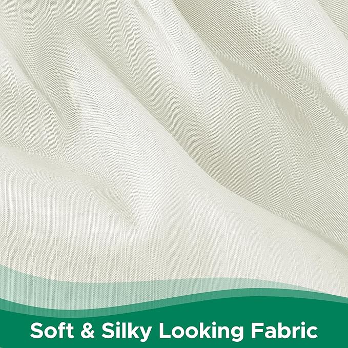 Biscaynebay Wrap Around Bed Skirts for Full & Full XL Beds Short Drop of 12", Ivory Adjustable Elastic Dust Ruffles Easy Fit Wrinkle Resistant Silky Luxurious Fabric Machine Washable