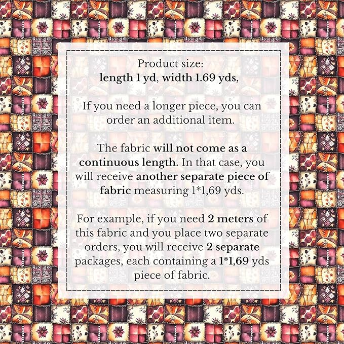 Soft Blossom Patchwork Cotton Fabric – Premium Turkish Printed Cotton 140 GSM, Pre-Cut 61 x 36.6 Inches, Pastel Floral Quilting Fabric for Baby Projects, Home Decor & Sewing Crafts