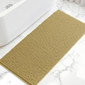 SUBRTEX Bathroom Rugs Chenille Bath Rug, Soft Short Plush Bath Mat, Water Absorbent Shower Mat, Quick Dry Machine Washable(Yellow, 24" x 60")