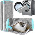Xinambyh 2Pcs Reusable Shoe Washing Machine Bag for Washer and Dryer:Free Up Hands, Prevent Deformation,shoe bag with Zipper Protection Design, Use for all Shoes,Sports Shoes(Gray)