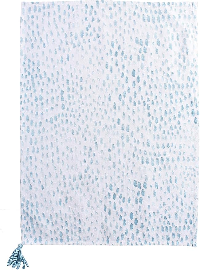 ACCENTHOME Cotton Kitchen Towels Set of 4 - Absorbent Dish Towels Set | Tea Towels | Bar Towels | Mandala Blue Print Kitchen Dish Towels - Multi Purpose Kitchen Linen, Drying Dish Hand Towels 20x28