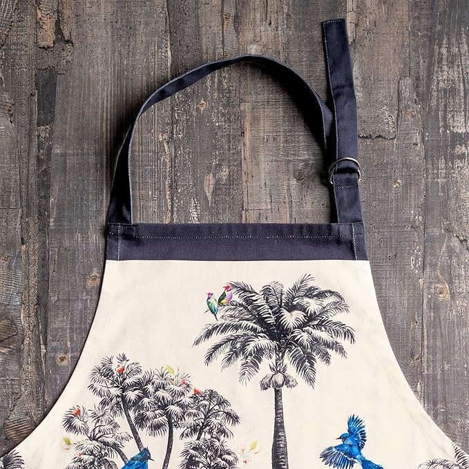 Maison d' Hermine 100% Cotton Apron for women with Pocket Kitchen Chef Apron for Men Cooking Gardening Server Waitress