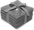 Mellow Buff 100% Cotton Terry Dish Cloth & Dish Towel, 6 Pack, Super Soft and Absorbent Kitchen Towels, Perfect for Kitchen Cleaning and Dish Washing (Grey 6 Pack)